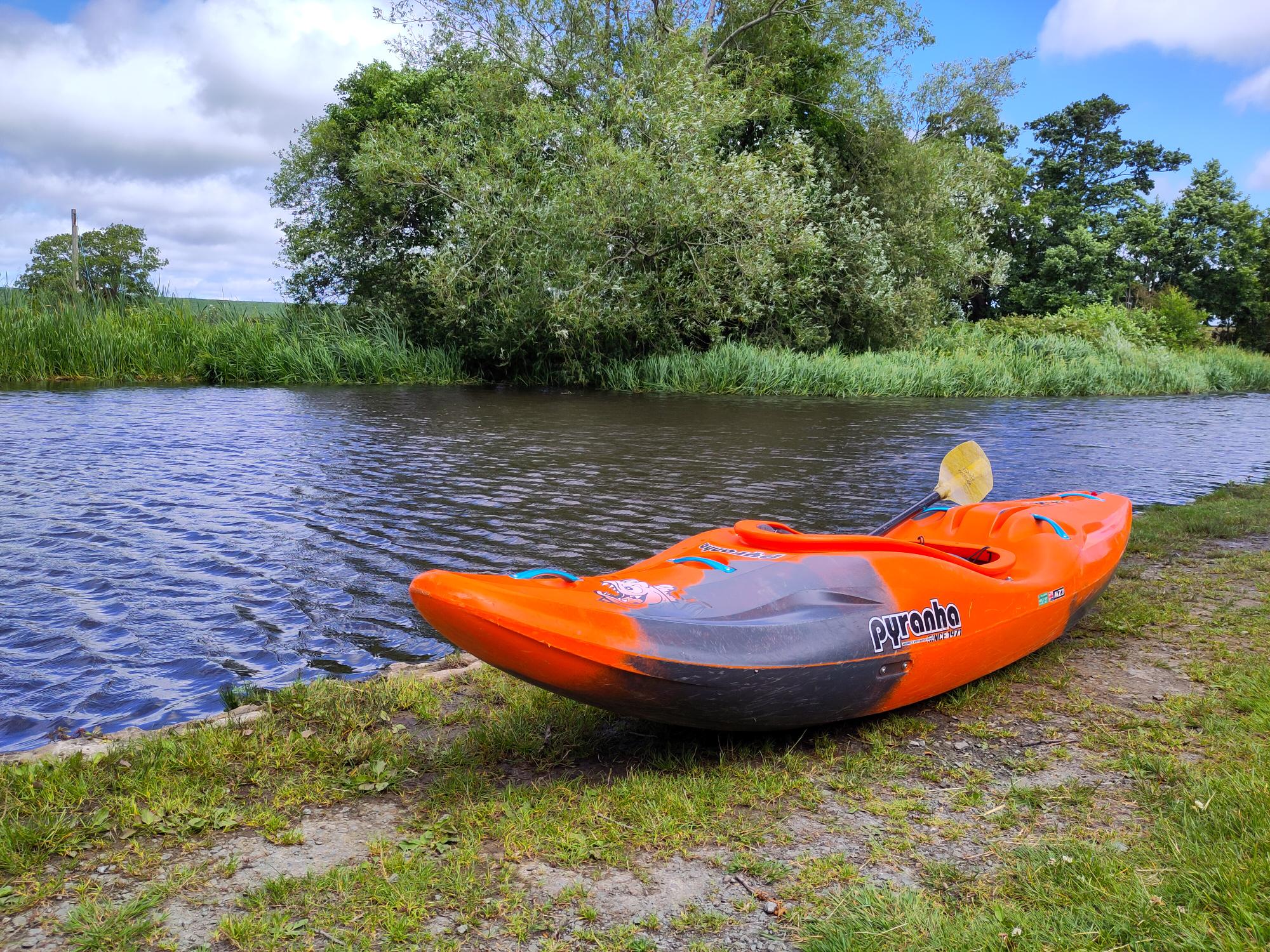 Canoe at Queen's Head on the Montgomery Canal